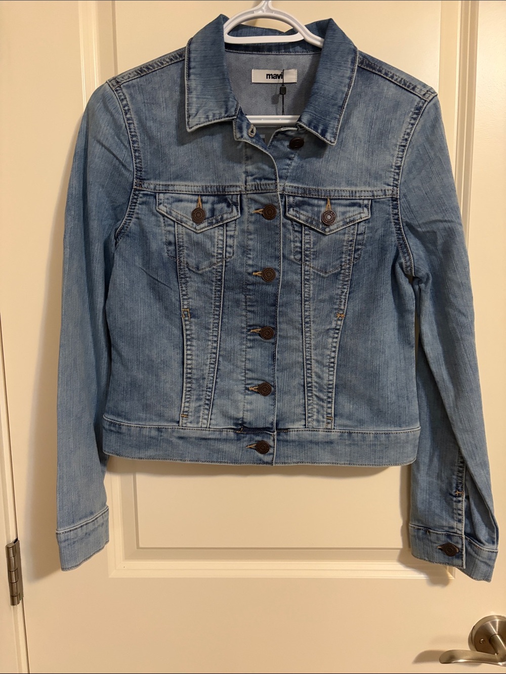 Mavi Light Wash Denim Jacket in Blue